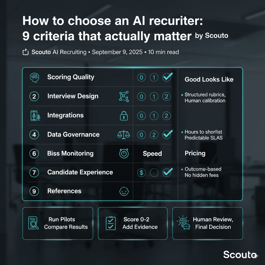 How to Choose an AI Recruiter: 9 Criteria That Actually Matter by Scouto